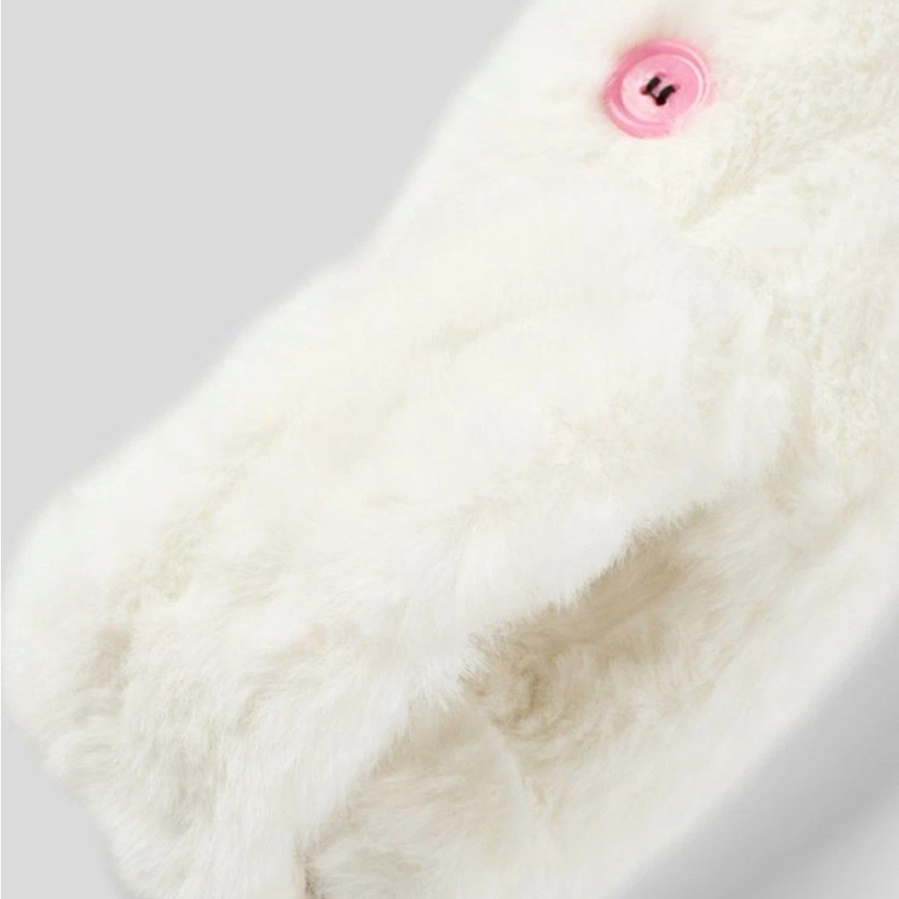 Halara Women White Faux Fur Decorative Button Scarf Winter Warm Snuggly One Size - Picture 6 of 8